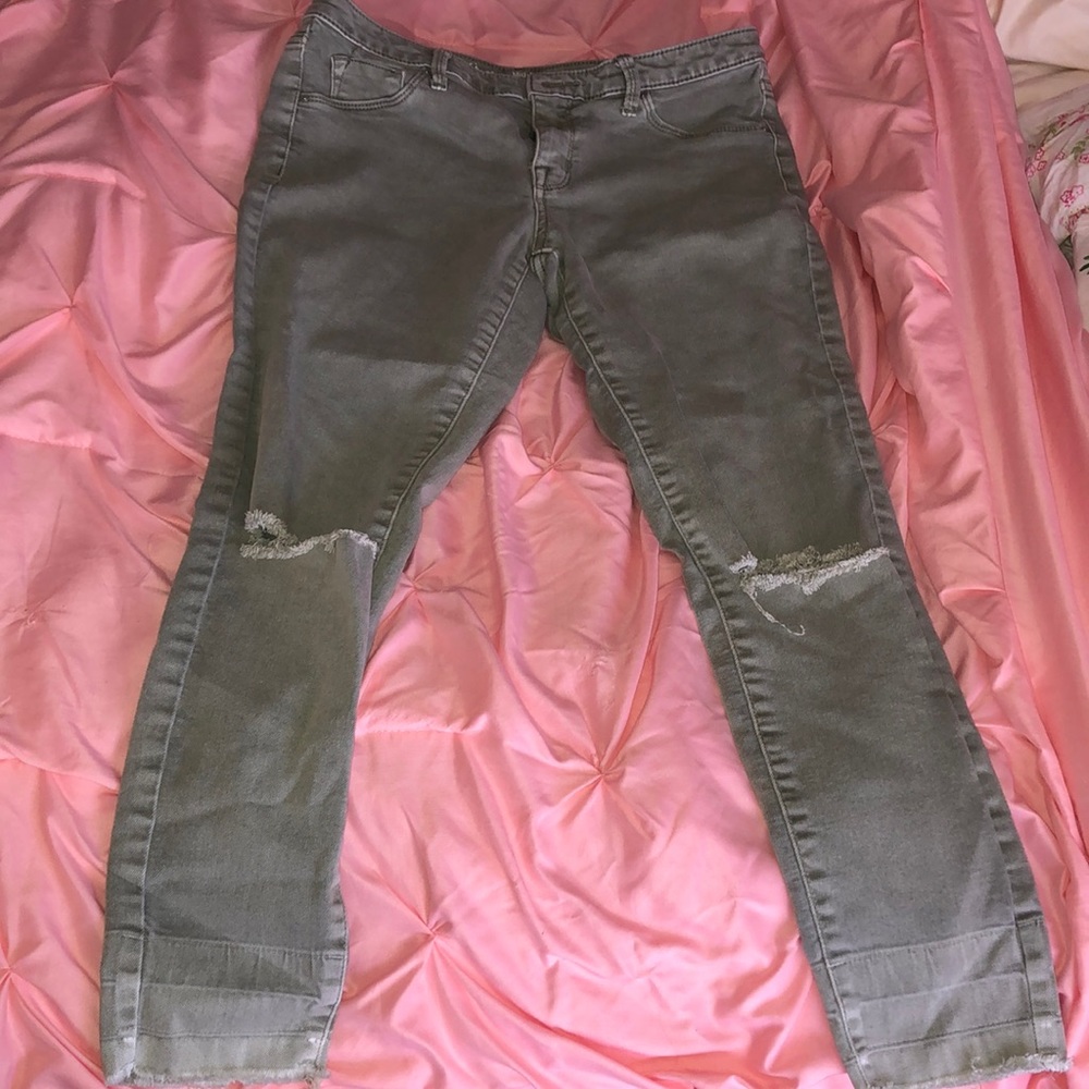 Mossimo Green/Olive Mid-Rise Jeggings